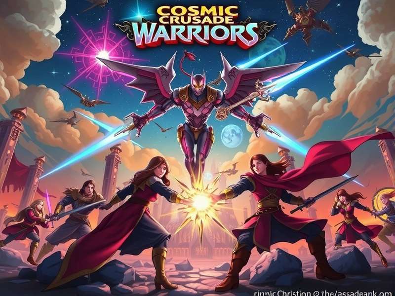 Cosmic Crusade Warriors Battle Scene